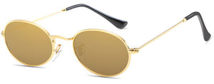 Small Oval Mirror Sunglasses For Women