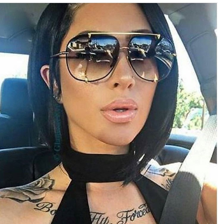 Fashion Oversized Pilot Sunglasses Women